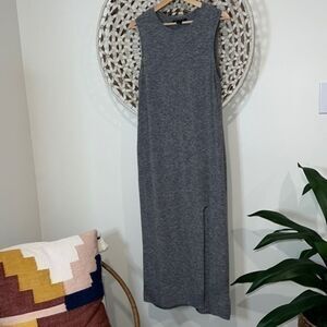 Something Navy gray maxi dress size small like brand new